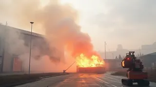 Industriebrand in Bayern: Löschroboter und Evakuierung bei Lagerfeuer mit Aerosolen