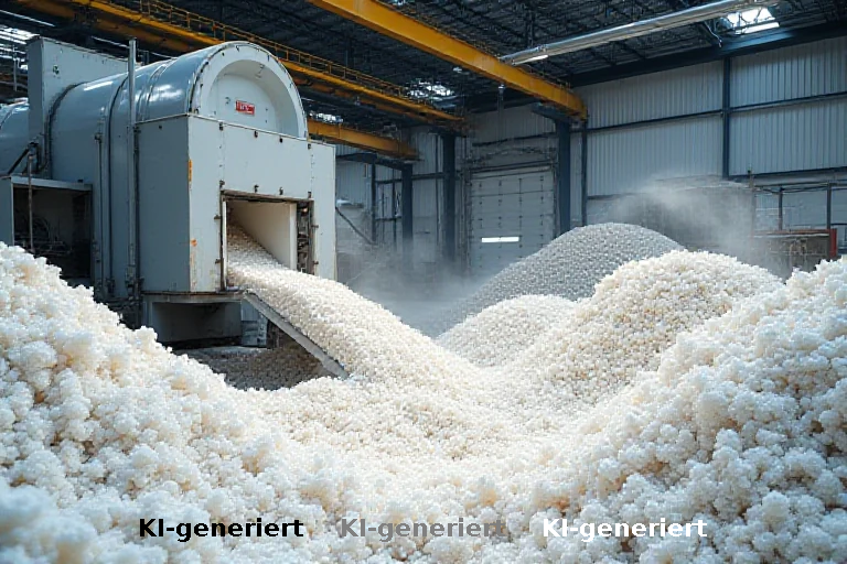 Iowa-Anlage recycelt Windradflügel mechanisch zu Baustoffen