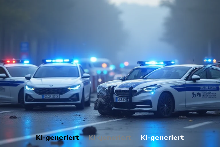 Karambolage mit Blaulicht: Polizeikolonne auf Berliner Autobahn blockiert
