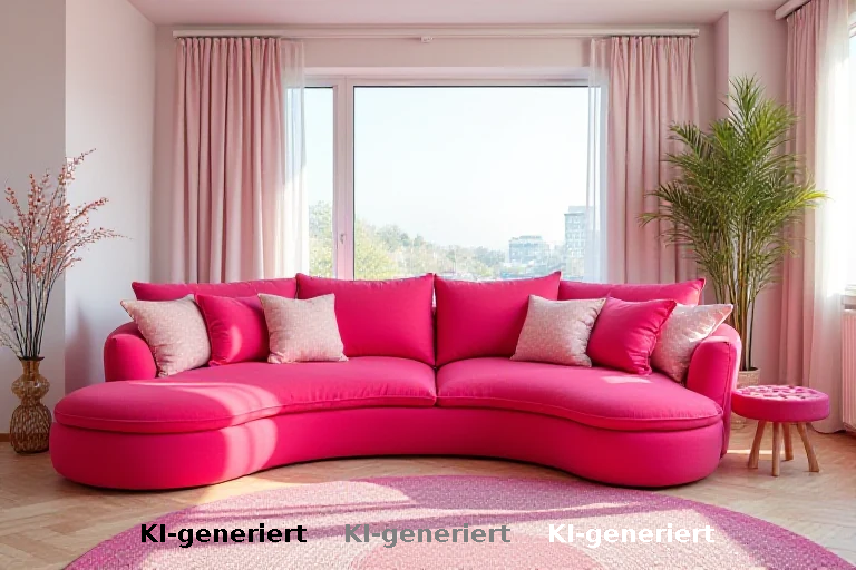 Kicki Yang Zhang: Make-up-Artistin zeigt ihre bunte Wohnung mit der Couch wie einer riesigen Himbeere