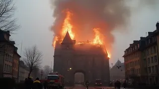 Kirchenbrand in München: Feuerwehr löscht Dachstuhl, Polizei ermittelt