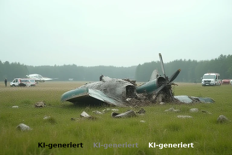 Kleinflugzeug stürzt in Südhessen ab: Pilot und Passagier tot