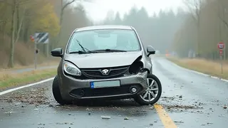 Kollision auf Staatsstraße: Flucht nach Spiegelstreifen