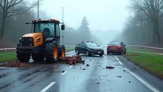 Kollision mit Mähfahrzeug in Schelklingen: Drei Fahrzeuge zerstört, keine Verletzten