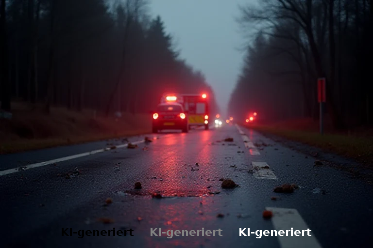 Kollisionskette im Münsterland: Sechs Verletzte nach Frontalzusammenstoß