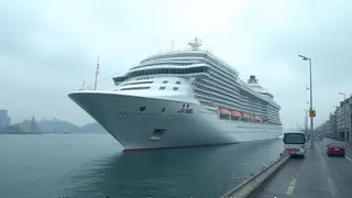 Kreuzfahrtschiff opfert Masthöhe für Singapur-Hafen