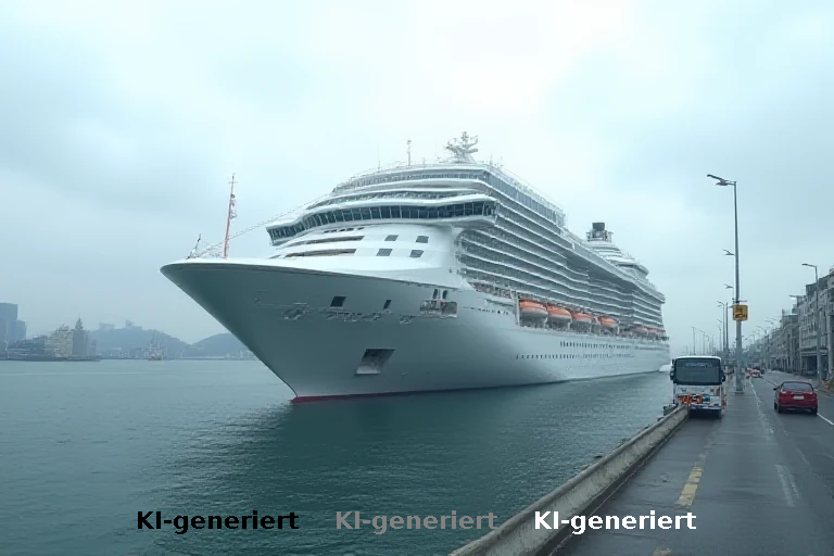 Kreuzfahrtschiff opfert Masthöhe für Singapur-Hafen