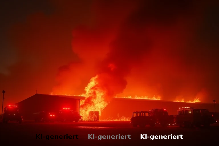 Lagerhallenbrand in Pflugdorf: Millionenverlust bei Hersteller von Eventartikeln