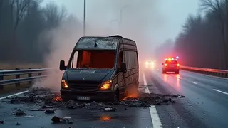 Laminatbrand auf der A9: Vollsperrung und hohe Sachschäden