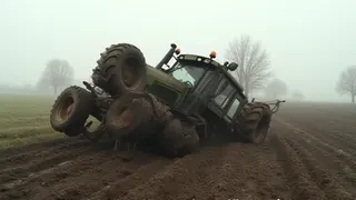 Landwirt bei Reparaturarbeiten unter Traktor schwer verletzt