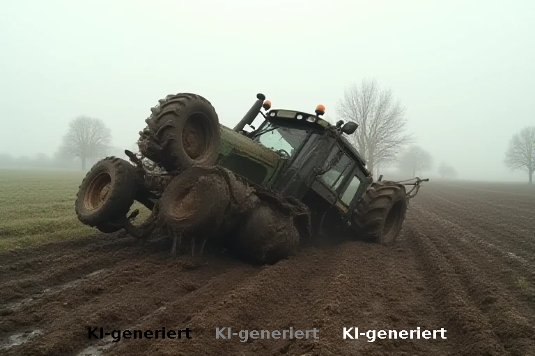 Landwirt bei Reparaturarbeiten unter Traktor schwer verletzt