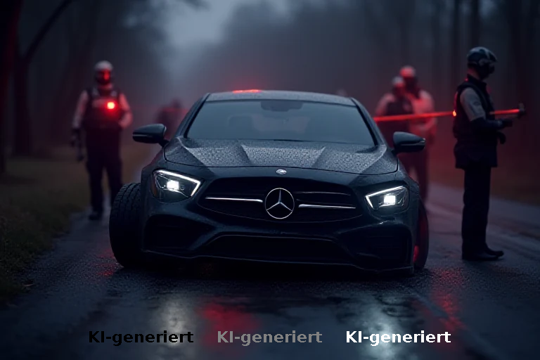 Lebensgefahr nach Fest: Mercedes rast durch Husum und trifft Beamten