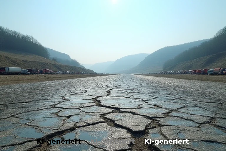 Lkw-Flotten statt Schiffe: Die politische Abwägung bei Niedrigwasser im Rhein