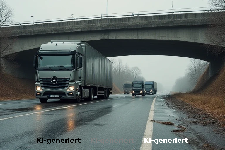 Logistikversagen: Schwerlastkolonne beschädigt Brücke in Sonderhausen
