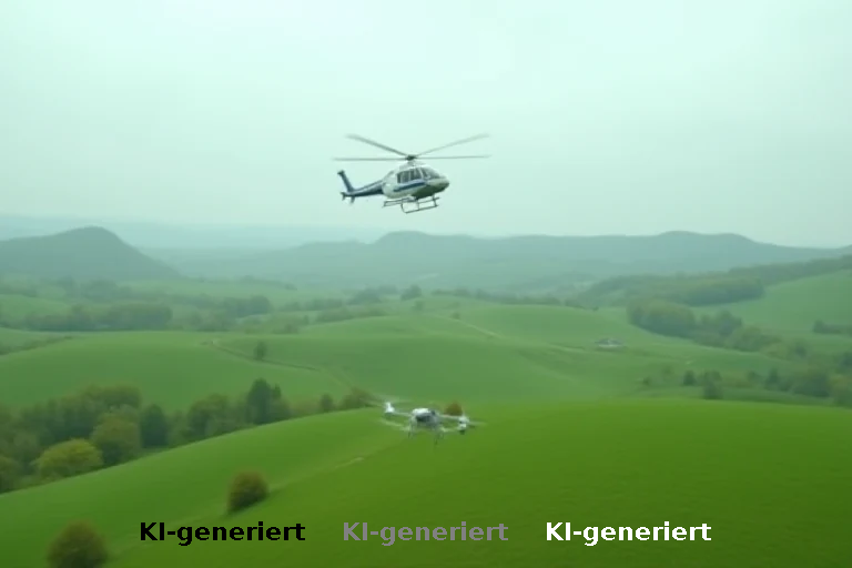 Luftüberwachung in Ungarn: Hubschrauber und Drohne finden Gesuchten und Vermissten