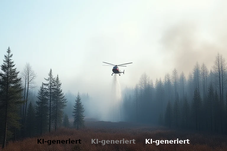 Luftunterstützung bei Waldbrand: Plauen hofft auf Hubschrauber zur Brandbekämpfung