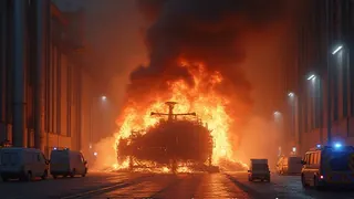 Maschinenbrand: Vier Personen bei Einsatz in Unternehmen verletzt