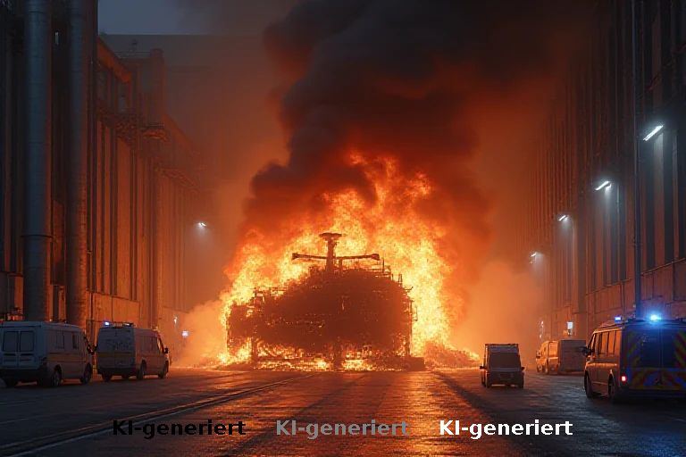 Maschinenbrand: Vier Personen bei Einsatz in Unternehmen verletzt