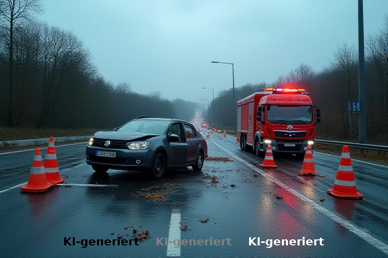 Massenaufprall auf der B16: Feuerwehr sichert Unfallstelle und leitet Umleitung ein