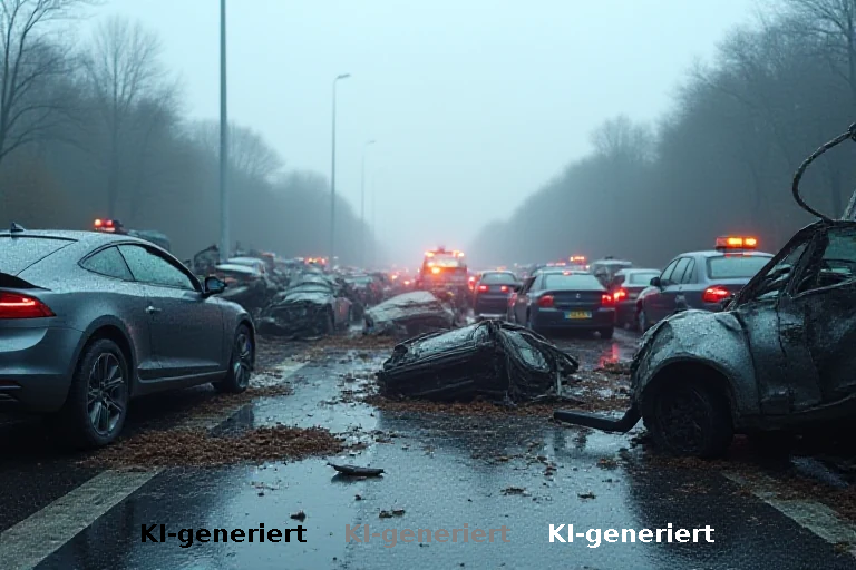 Mehrfachunfall auf der A7: Stau und Verletzte nach Kette von Kollisionen
