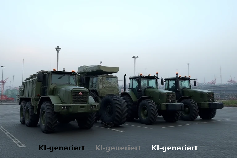 Militärische Präsenz und landwirtschaftliche Show: Patriot-Raketen neben Traktoren in Hamburg