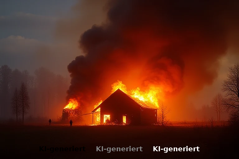 Millionenschaden durch Hofbrand: Feuerwehr im Einsatz unter extremen Bedingungen
