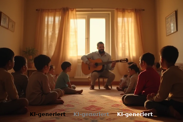 Musikunterricht als psychologische Stabilisierung für Vertriebene in Gaza