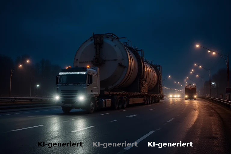 Nachtfahrt mit 48 Tonnen: Logistische Hürden bei Schwertransporten
