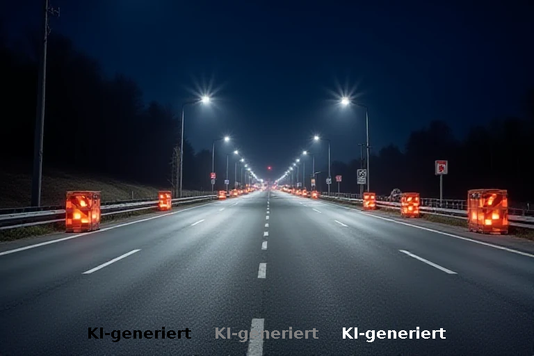 Nächtliche Sperrung der A4 bei Ottendorf-Okrilla wegen Markierungsarbeiten