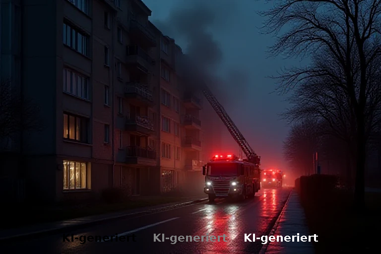 Neumünster: Säugling bei Kellerbrand per Drehleiter geborgen