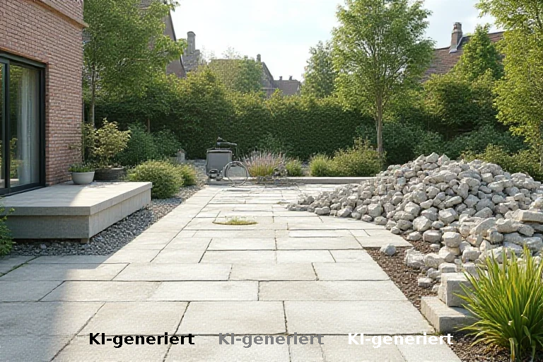 Niederländischer Familienvater saniert Garten mit 5.000 gebrauchten Pflastersteinen