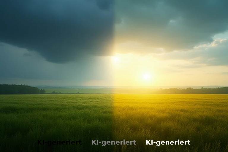Norddeutsche Regenfront trifft auf sonniges Süddeutschland bei milden Temperaturen
