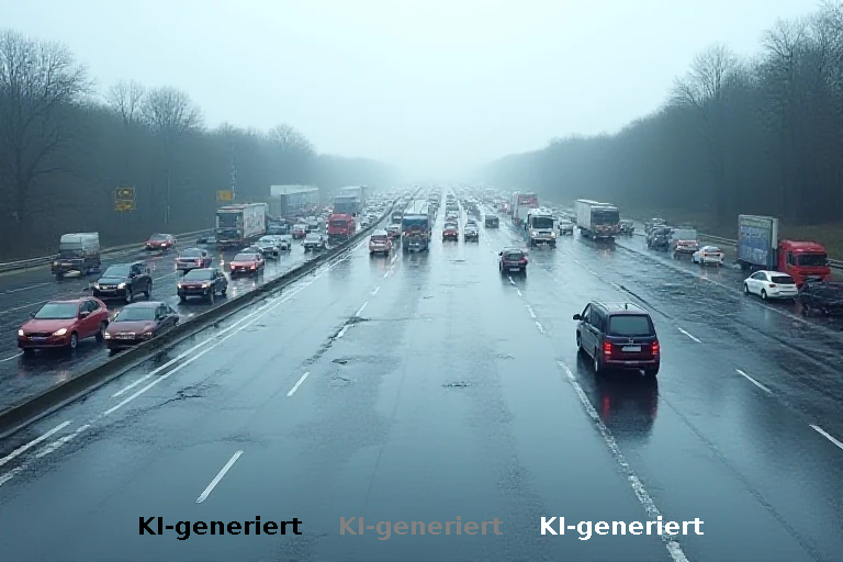 Ölpest und Stau auf der A8: Zwischen Unfallhergang und Verkehrschaos
