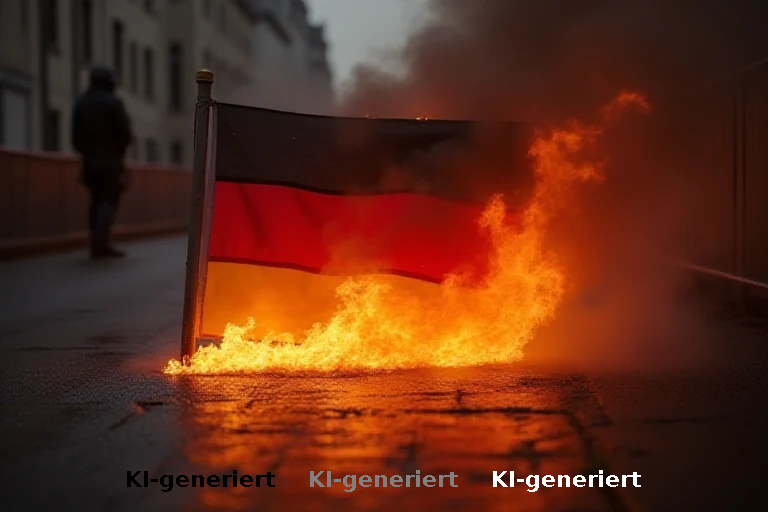 Polizei zieht Bilanz: Linksextreme verbrannten Deutschlandflagge und verletzten Polizisten in Bremen