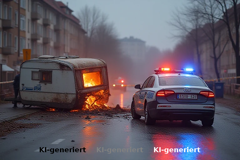 Polizeieinsätze in Osnabrück: Wohnmobilbrand und Messerattentat dominieren die Meldeliste