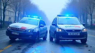 Polizeifahrzeuge kollidieren in Mönchengladbach bei Einsatzfahrt