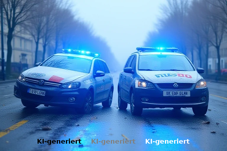 Polizeifahrzeuge kollidieren in Mönchengladbach bei Einsatzfahrt
