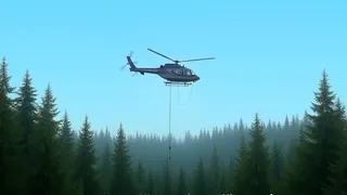 Polizeihubschrauber löscht Waldbrand im Rhein-Sieg-Kreis
