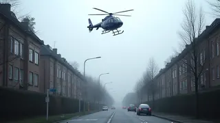 Polizeihubschrauber überwacht Fluchtort nach Einbruch in Münster