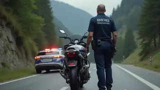 Polizeikontrolle an bayerischer Motorradkurve: Verdacht auf Kennzeichenmanipulation
