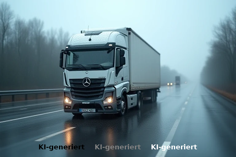 Regenunfall auf A8: Lkw-Fahrer flieht nach Kollision