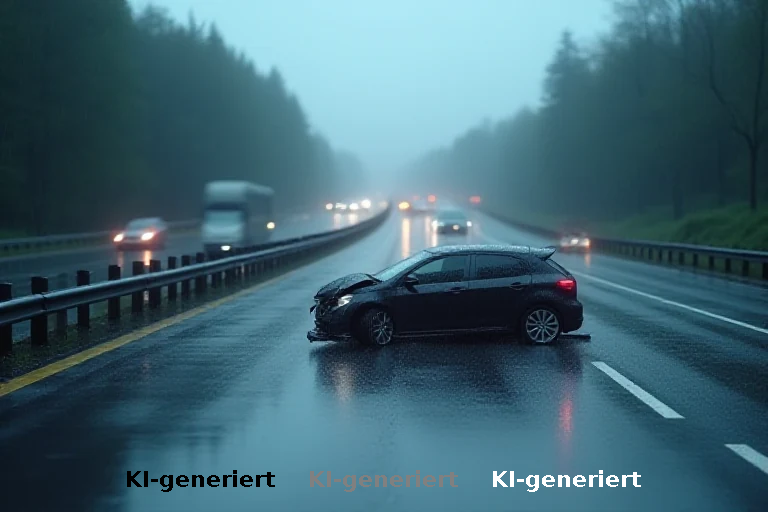Regenunfall auf B2: Sachschaden und Infrastrukturversagen bei Mertingen