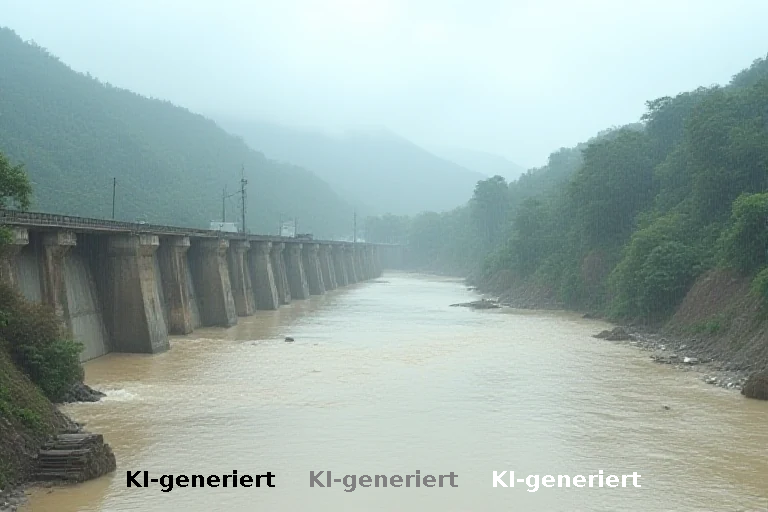 Rettungskräfte suchen in Nepal nach Arbeitern in Wasserkraftwerken nach Überschwemmungen