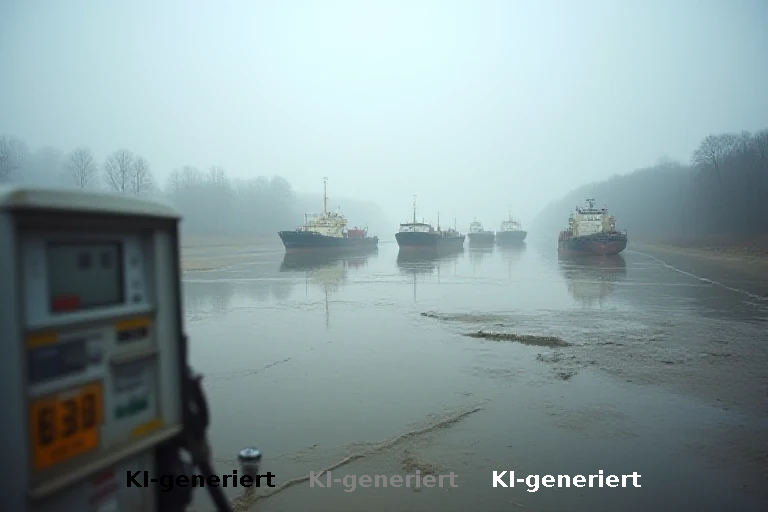 Rhein-Niedrigwasser treibt Spritpreise in die Höhe
