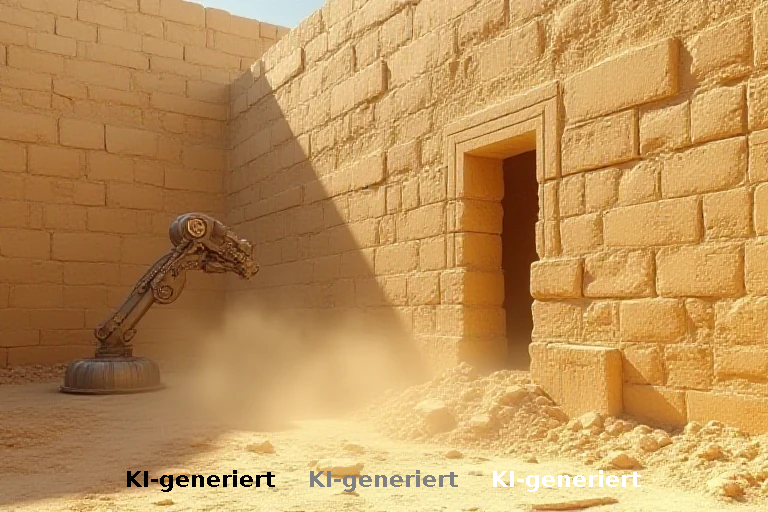 Roboter durchbricht 4500 Jahre alte Mauer im Ägyptischen Pyramidenkomplex