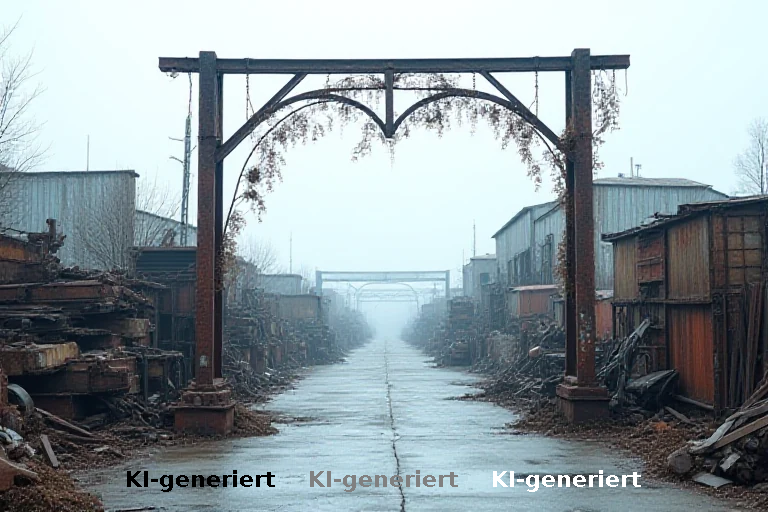 Romantik aus Eisen: Trauung auf der Schrottplatz-Fläche
