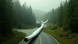 Rotorblatt stürzt beim Windradtransport ab Mitarbeiter entgeht nur knapp dem Tod