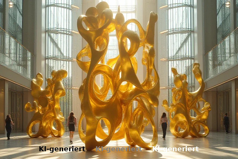 Satirische Goldskulptur im EU-Parlament: Künstler kritisiert US-Präsident als Klimahindernis