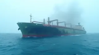 Schiff im Golf von Oman von unbekannten Projektilen getroffen