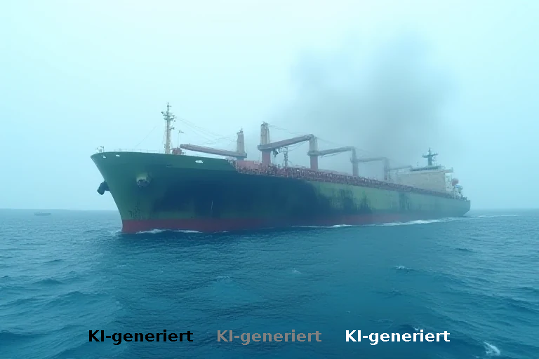 Schiff im Golf von Oman von unbekannten Projektilen getroffen